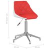 vidaXL Chaise de bureau pivotante Rouge et blanc Similicuir