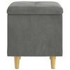 vidaXL Pouf de rangement Gris fonc&eacute; 40 x 40 x 45 cm Velours