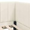 vidaXL Cadre de lit d'angle Cr&egrave;me 90 cm x 190 cm Velours