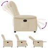 vidaXL Fauteuil inclinable Cr&egrave;me Tissu
