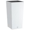 vidaXL Jardini&egrave;re et int&eacute;rieur amovible blanc 11/26,5 L rotin PP