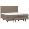 vidaXL Sommier &agrave; lattes de lit avec matelas Taupe 200x200 cm Tissu