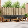 vidaXL Ensemble de canap&eacute;s d'ext&eacute;rieur 7 pcs Naturel et Anthracite