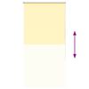 vidaXL Store enrouleur occultant jaune largeur du tissu 60,7 cm
