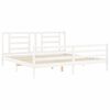 vidaXL Cadre de lit sans matelas blanc bois massif