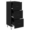 vidaXL Buffet Ch&ecirc;ne noir 34 x 34,5 x 90 cm Bois d'ing&eacute;nierie