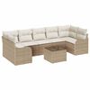 vidaXL Ensemble de canap&eacute; de jardin 8 pi&egrave;ces 7-Nombre de places Beige