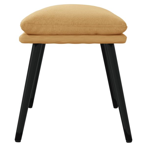 vidaXL Repose-pied Cr&egrave;me 45x30x35 cm Tissu microfibre