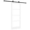 vidaXL Porte coulissante ORKDAL Blanc et Noir 83 x 202 cm