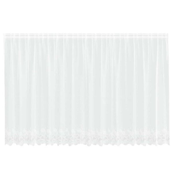 vidaXL Rideau en Dentelle Floral Blanc 140 x 400 cm Polyester