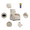 vidaXL Fauteuil inclinable de massage beige tissu microfibre