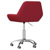 vidaXL Chaise pivotante de salle &agrave; manger Rouge bordeaux Tissu