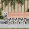 vidaXL Banc jardin design gabion 122x71x65,5 cm bois massif de douglas