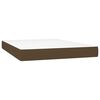 vidaXL Sommier &agrave; lattes de lit matelas et LED Marron fonc&eacute; 140x200 cm