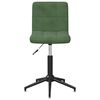 vidaXL Chaises pivotantes &agrave; manger lot de 2 Vert fonc&eacute; Velours