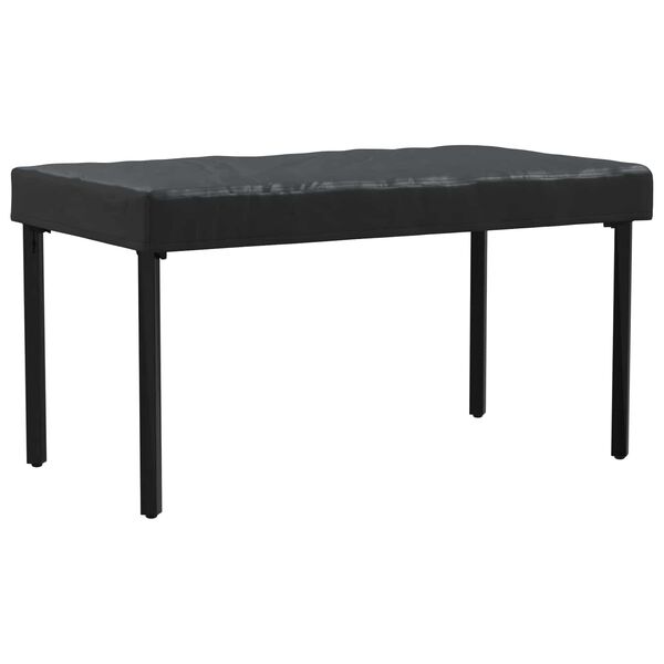 vidaXL Housse de Table Uni Noir 102 x 202 x 15 cm tissu
