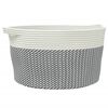 vidaXL Panier de rangement gris et blanc &Oslash;40x25 cm coton