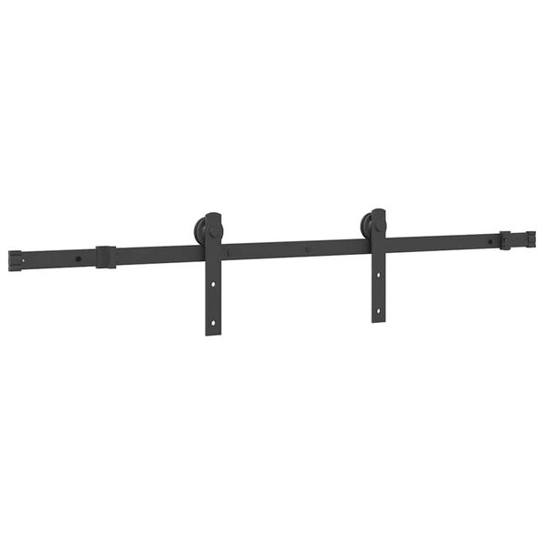 vidaXL Kit de quincaillerie de porte coulissante 152 cm acier noir