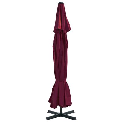 vidaXL Parasol d'extérieur avec mât en aluminium 500 cm rouge bordeaux