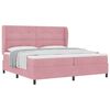 vidaXL Lit &agrave; ressorts avec t&ecirc;te de lit Rose 200 x 200 cm Velours