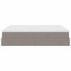 VidaXL Cadre de lit ottoman avec matelas taupe 180x200 cm tissu