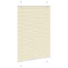 vidaXL Store pliss&eacute; cr&egrave;me 95x100 cm largeur du tissu 94,4 cm polyester