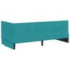 vidaXL Cadre de lit d'angle Turquoise 90 cm x 200 cm Velours
