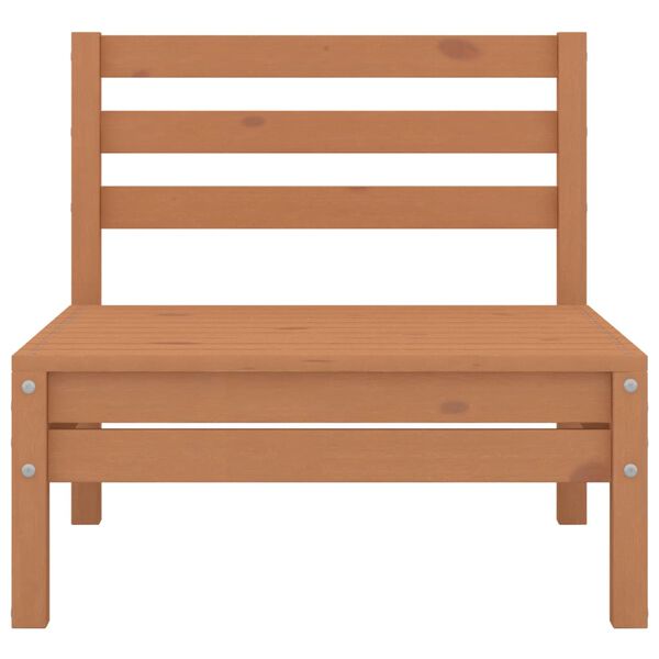 vidaXL Salon de jardin 3 pcs Marron miel Bois de pin massif