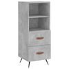 vidaXL Buffet Gris b&eacute;ton 34,5x34x90 cm Bois d'ing&eacute;nierie