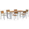 vidaXL Ensemble de salle &agrave; manger pour jardin 7 pc Gris