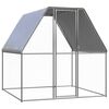 vidaXL Poulailler argent&eacute; et gris 2x2x2 m acier galvanis&eacute;