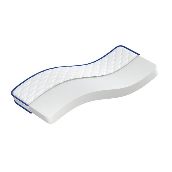 vidaXL Matelas en mousse &agrave; m&eacute;moire de forme blanc 80x200x17 cm doux