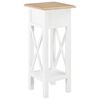 vidaXL Table d'appoint Blanc 27 x 27 x 65,5 cm Bois