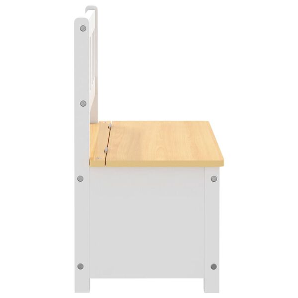 vidaXL Banc de rangement pour enfants Blanc et beige 60x30x55 cm MDF