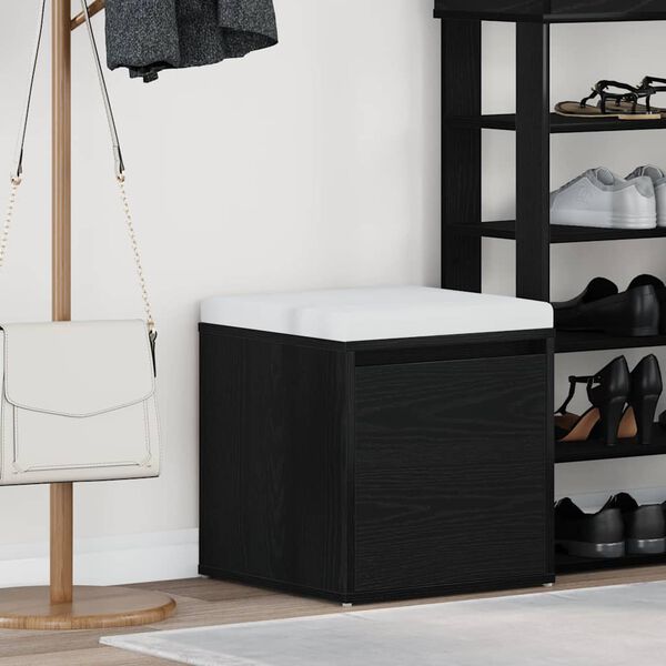 vidaXL Commode Chêne noir 40,5 x 40 x 40 cm Bois d'ingénierie