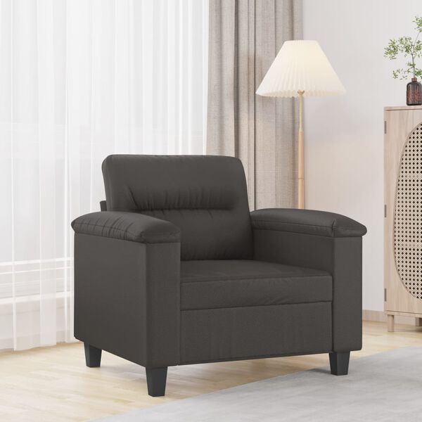 vidaXL Fauteuil Gris 60 cm Similicuir