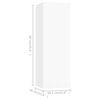 vidaXL Meubles TV 2 pcs Blanc 30,5x30x90 cm Bois d&rsquo;ing&eacute;nierie