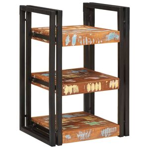 vidaXL Table de chevet Marron et Noir Bois massif de r&eacute;cup&eacute;ration