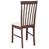 vidaXL Chaises &agrave; manger coussins 2 pcs marron bois massif caoutchouc