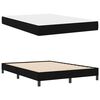 vidaXL Lit &agrave; ressorts avec matelas Noir 160 x 200 cm tissu