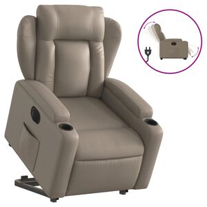 vidaXL Fauteuil inclinable &eacute;lectrique cappuccino similicuir