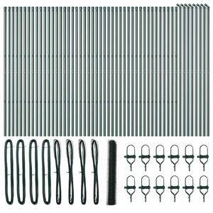 vidaXL Poteau de cl&ocirc;ture. Vert