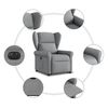 vidaXL Fauteuil inclinable &eacute;lectrique gris clair tissu