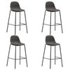 vidaXL Ensemble de bar 5 pcs Tissu Gris foncé