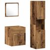 vidaXL Ensemble de mobilier de salle de bain 4 pcs Bois Ancien