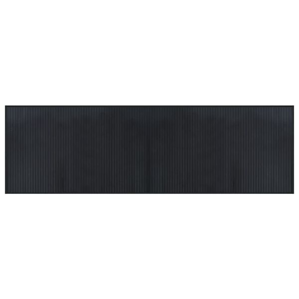 vidaXL Tapis rectangulaire noir 60x200 cm bambou