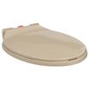 vidaXL Si&egrave;ge de toilette &agrave; fermeture en douceur Beige Ovale