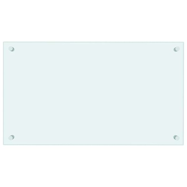vidaXL Dosseret de cuisine Blanc 70x40 cm Verre tremp&eacute;