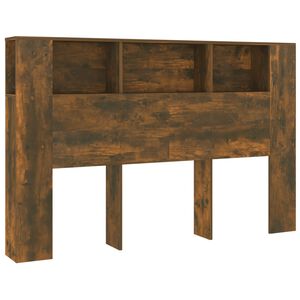 vidaXL Armoire de t&ecirc;te de lit ch&ecirc;ne fum&eacute; 160x18,5x104,5 cm