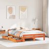 vidaXL Cadre de lit sans matelas cire marron 140x200cm bois pin massif